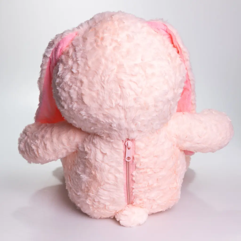 Мягкая игрушка-плед и подушка 3 в 1 Зайка 35×32×40 (см) Розовый Colorful Home 509-9P - фото 6