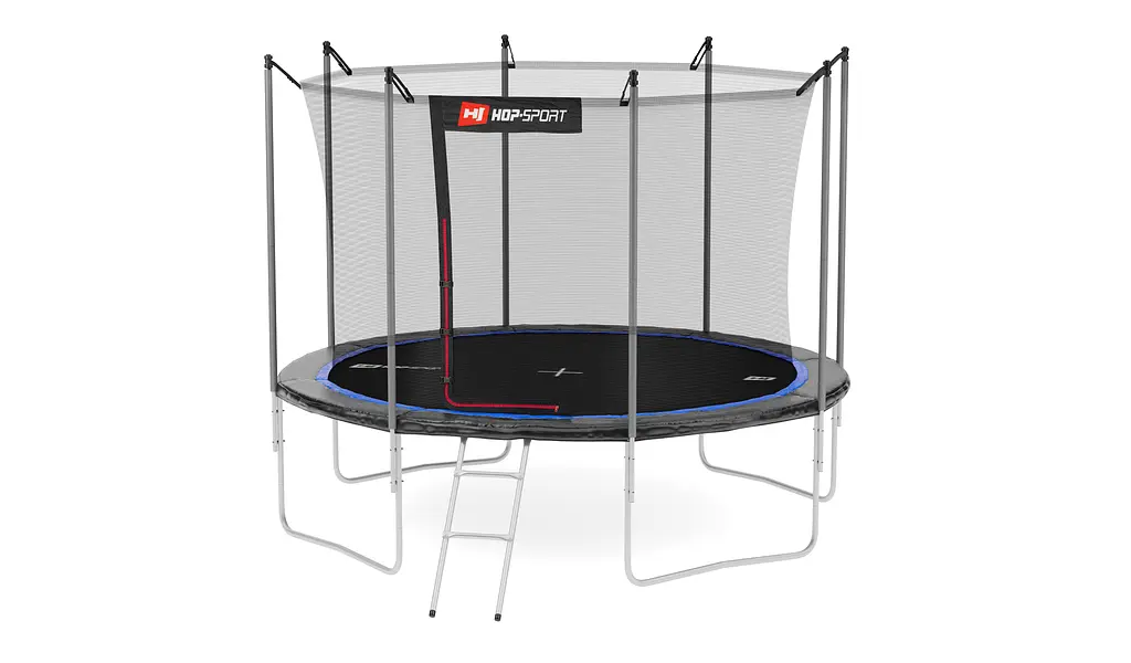 Батут Hop-Sport 12ft (366см) чорно-синій з внутрішньою сіткою - фото 11