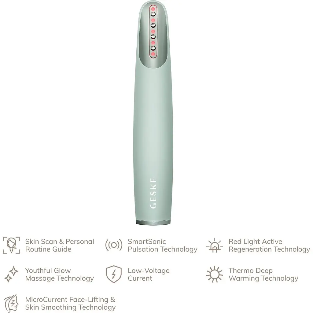 Масажер для обличчя GESKE Skin Firming Wand 7в1 Green (HB0429) [176850] - фото 4