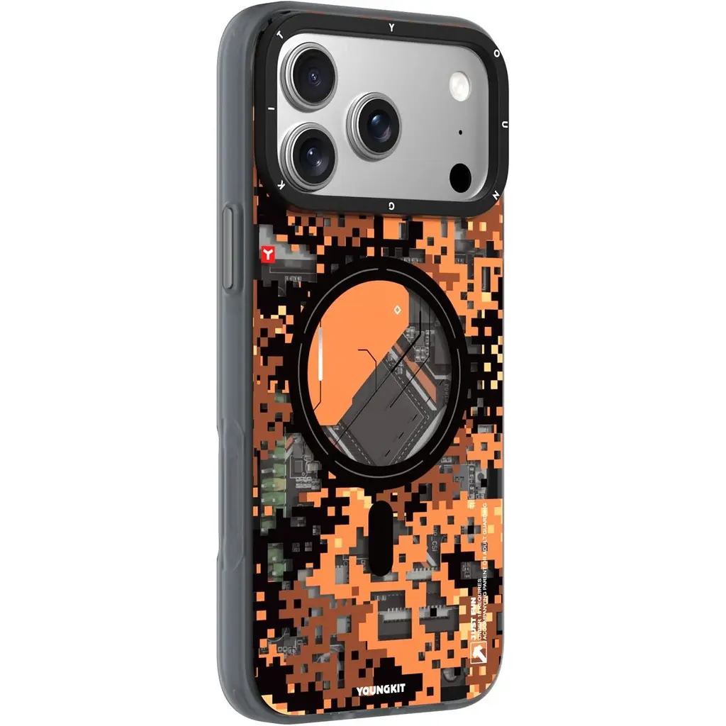 Чохол YoungKit Camouflage with Magnetic Ring для Apple iPhone 17 Pro Orange Camo [168251] - фото 2