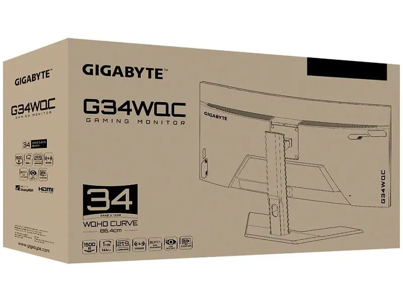 Монітор Gigabyte G34WQC - фото 8