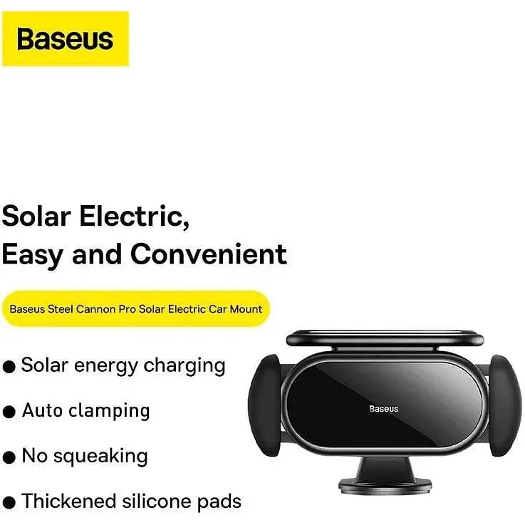Тримач автоматичний Baseus Steel Cannon pro Solar Electric Car Mount (SUGP010001) - фото 10