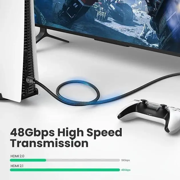 Кабель HDMI надшвидкісний 8K/60Гц UGREEN 48 Гбіт/с плетений HDR Dolby Vision HDR10 2.1 3м (HD150) - фото 4
