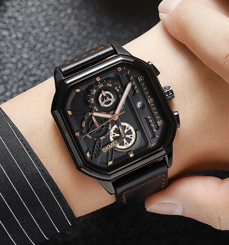 Наручний годинник чоловічий 1963BKRG Black-Rose-Gold Skmei acs0030461 - фото 3