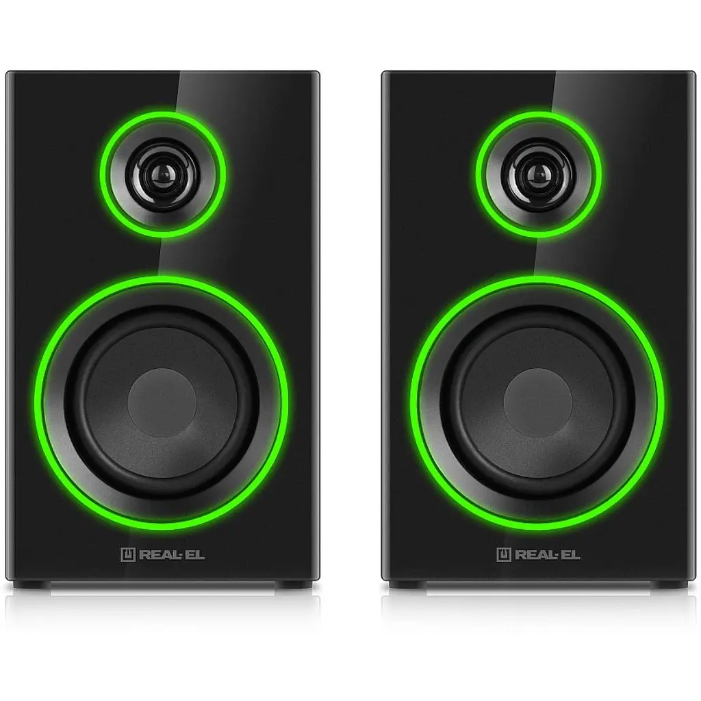 Компьютерные колонки 2.0 Real-El RS410 RGB Bluetooth Black 12 Вт - фото 3