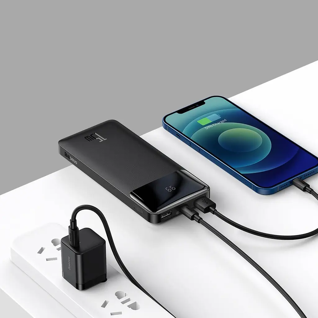 Батарея внешняя Baseus Bipow Digital Display Power bank 10000mAh (PPDML-I01) черный - фото 4