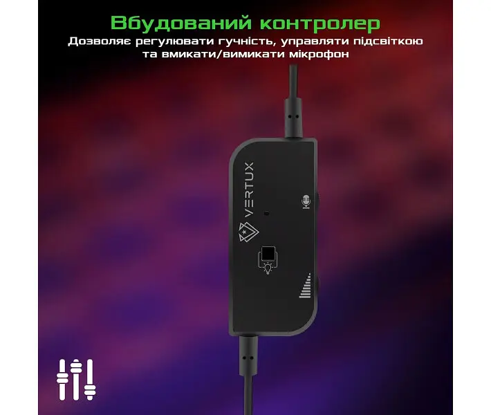 Навушники Vertux Tokyo 7.1 Mini Jack 3.5мм Black (tokyo.black) - фото 3