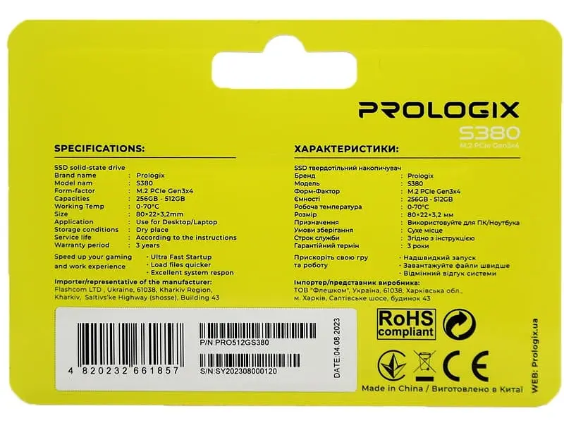 SSD-накопичувач PrologiX S380 512 GB (PRO512GS380) - фото 5
