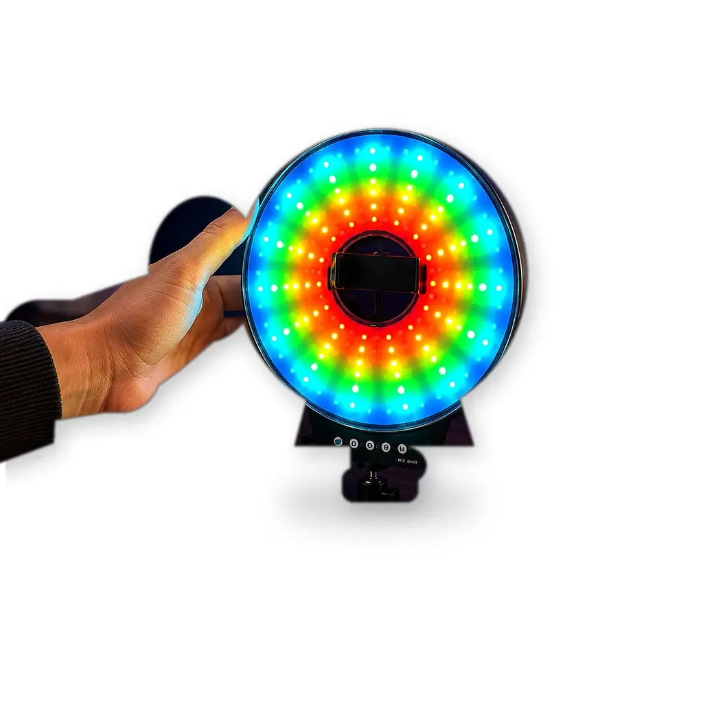 Світлодіодна LED лампа MJ-321 кільцева RGB 35 см з USB підключенням - фото 2