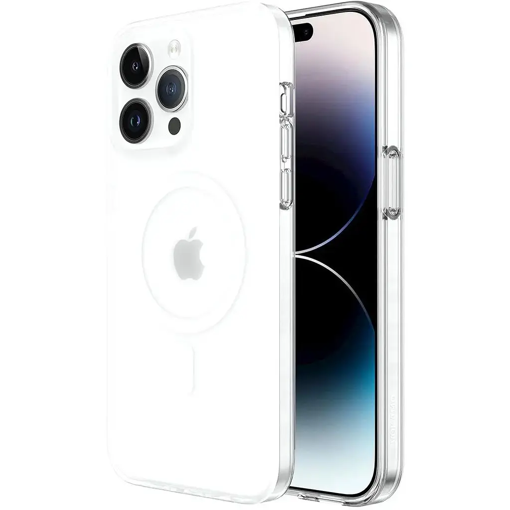 Чохол Vokamo Glacier для iPhone 15 Pro з магнітом білий матовий - фото 1