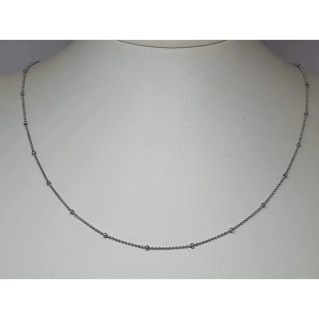 Срібний ланцюжок Аметист Перлина 25060РШ 45 - фото 3