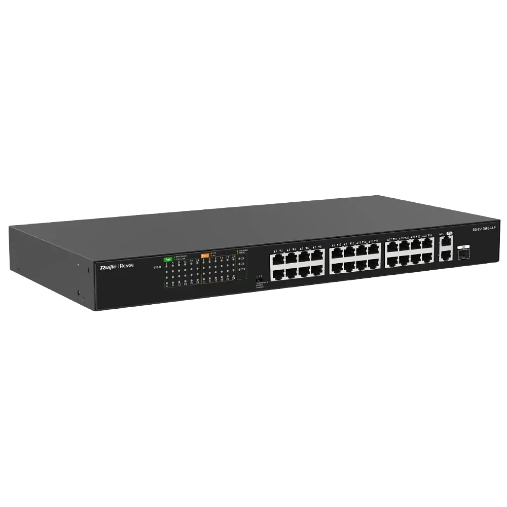 Комутатор Ruijie Reyee 26 портів некерований PoE (RG-ES126FGS-LP) - фото 2