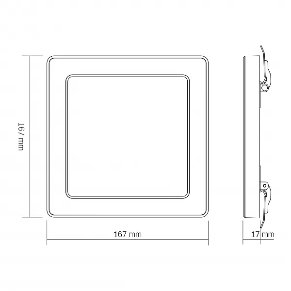 LED світильник квадратний VIDEX DL6S 12W 3000K-4000K-6500K White - фото 5