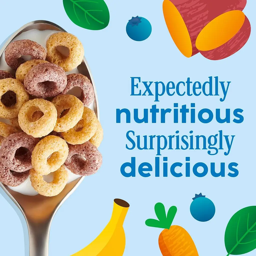 Сухий сніданок Cheerios Veggie Blends Family Size зі смаком чорниці та банана 510г - фото 8