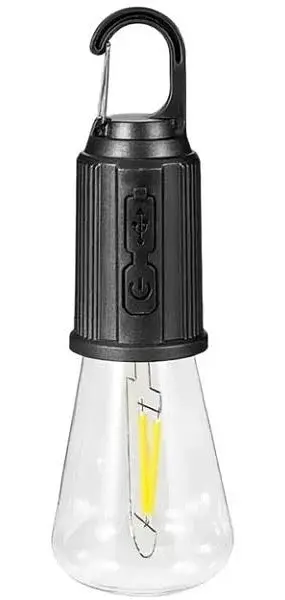 Лампочка кемпінгова акумуляторна BL HK 169C з карабіном USB теплий білий
- фото 4