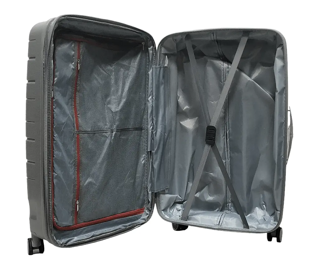 Валіза велика L поліпропілен Milano bag 0306 76×49×31см 82л Срібна - фото 4