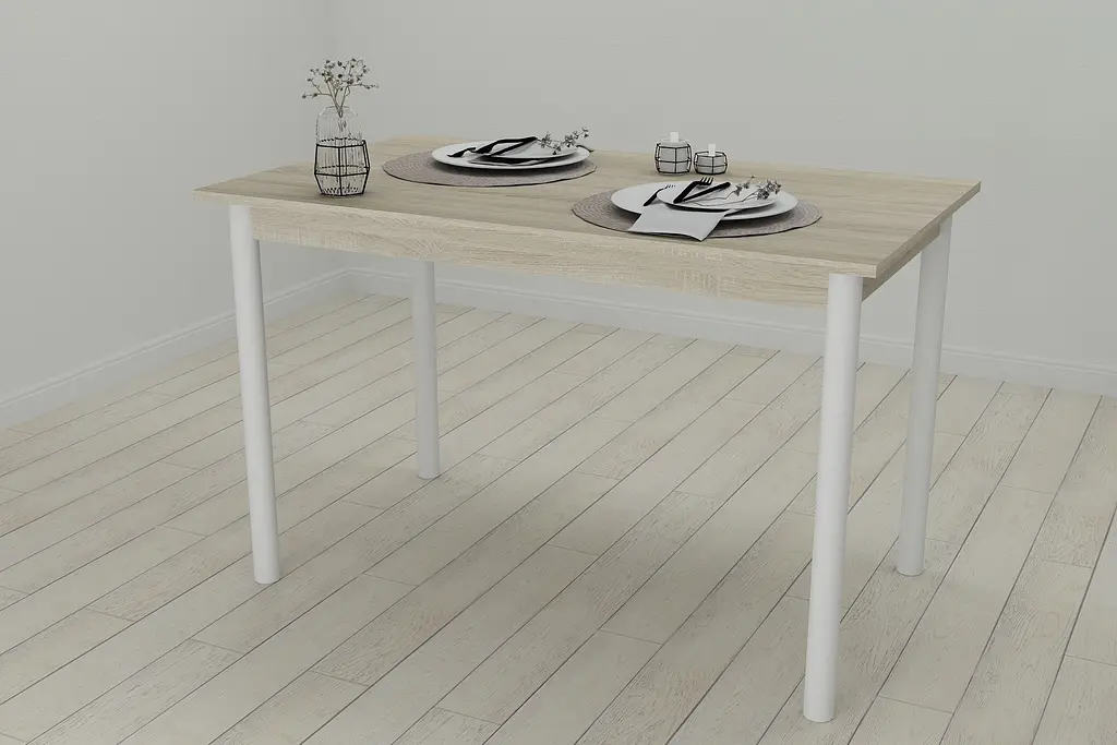 Стіл кухонний Ferrum-decor Беніта 75x120x80 Білий ДСП Сонома 16мм (FRD-106285) - фото 5