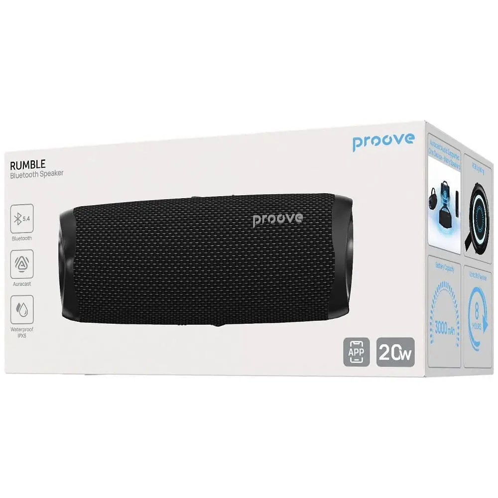 Портативна акустика Proove Rumble 20W (APP) black (PSRM2001AP01) - фото 10