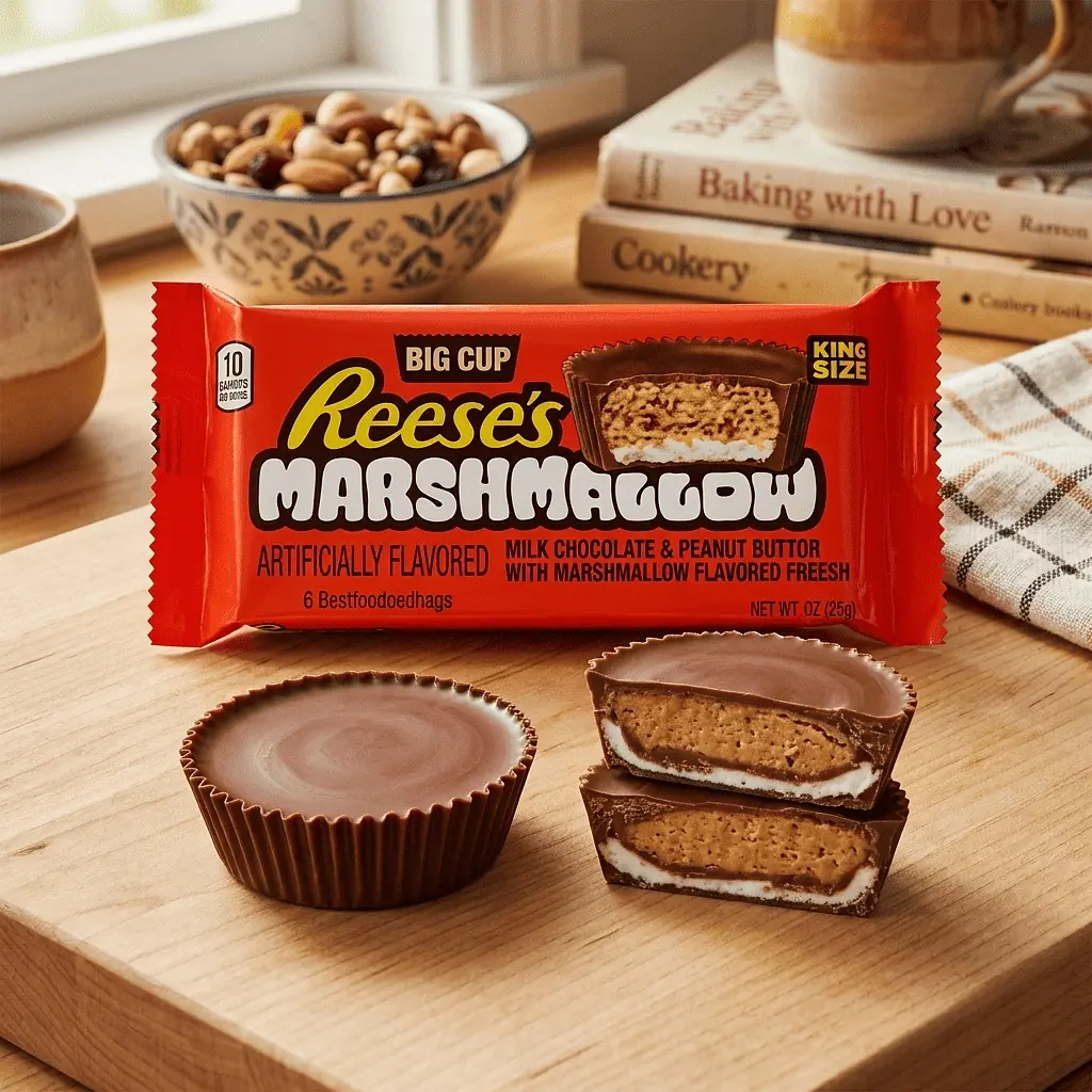 Шоколадні цукерки Reese's Big Cup Marshmallow Peanut Butter Cups 79г - фото 5