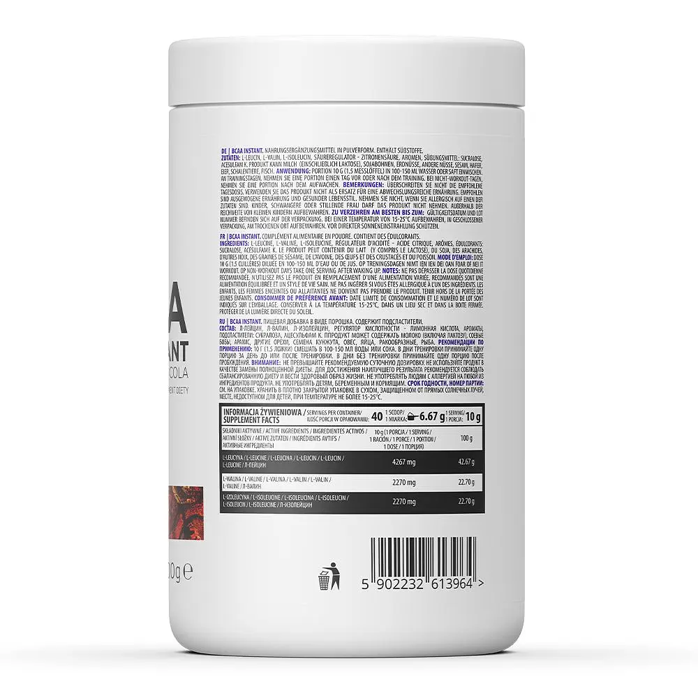 Аминокислота OstroVit BCAA Instant Кола 400 г - фото 2