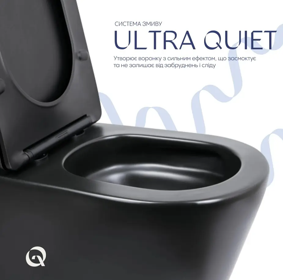 Унітаз підлоговий Qtap Scorpio Ultra Quiet з сидінням Slim Duroplast/ Soft-close/ Quick Release QT14226088AMB - фото 4