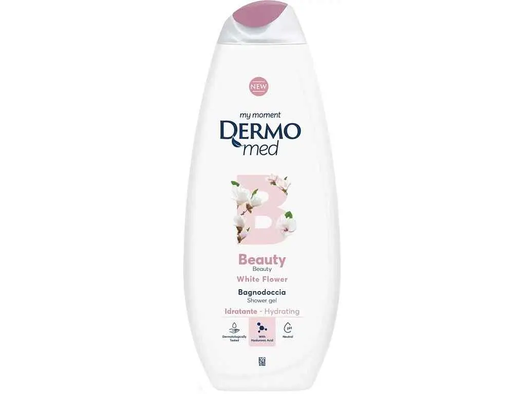 Гель для душу DERMOMED 750мл White Flower Beauty