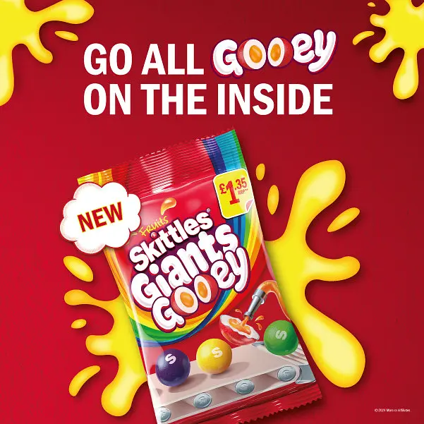 Драже Skittles Giants Gooey Pouch Bag 109g - фото 4
