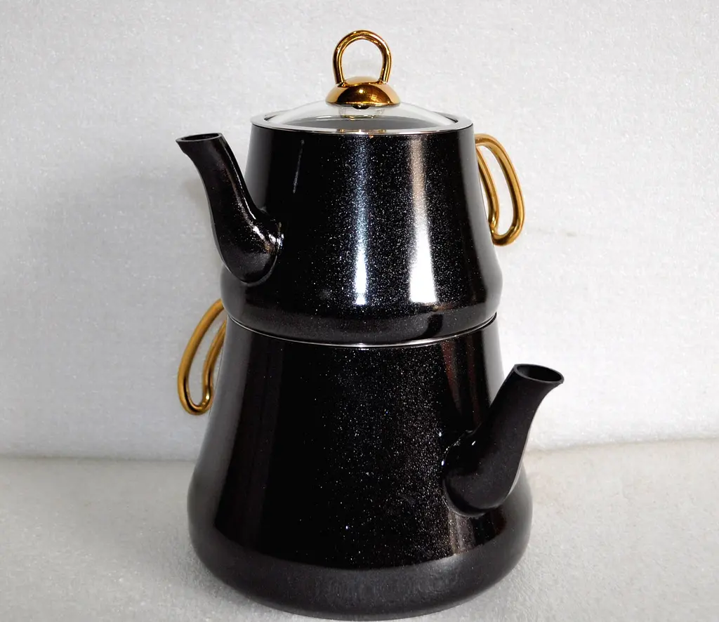 Двоярусний чайник O.M.S. Collection 8203-L Black (1,2/2,2 л.) - фото 8