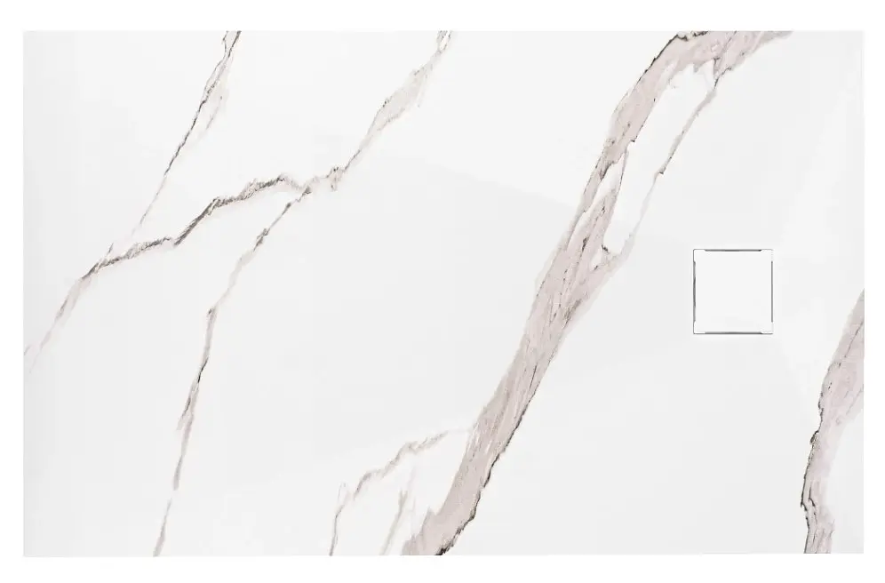 Душевой поддон Rea Magnum 80x100 carrara white REA-K7004, Мрамор - фото 2
