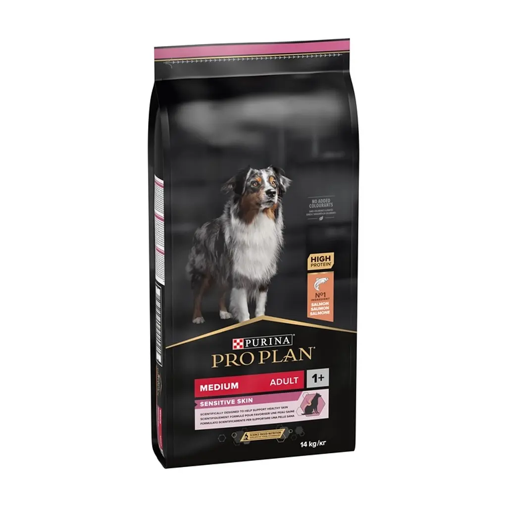 Сухий корм для собак Purina Pro Plan Dog Medium Adult Sensitive Skin з лососем і рисом 14 кг (7613035120464) - фото 3