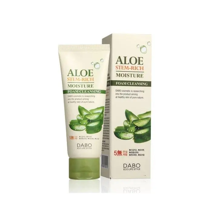 Пінка для вмивання обличчя Dabo Aloe Stem-Rich Foam Cleansing з екстрактом алое вера