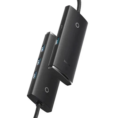 Хаб USB Lite 4-in-1 Black USB 3.0 - 4xUSB 3.0 Baseus teh0019590 - фото 2