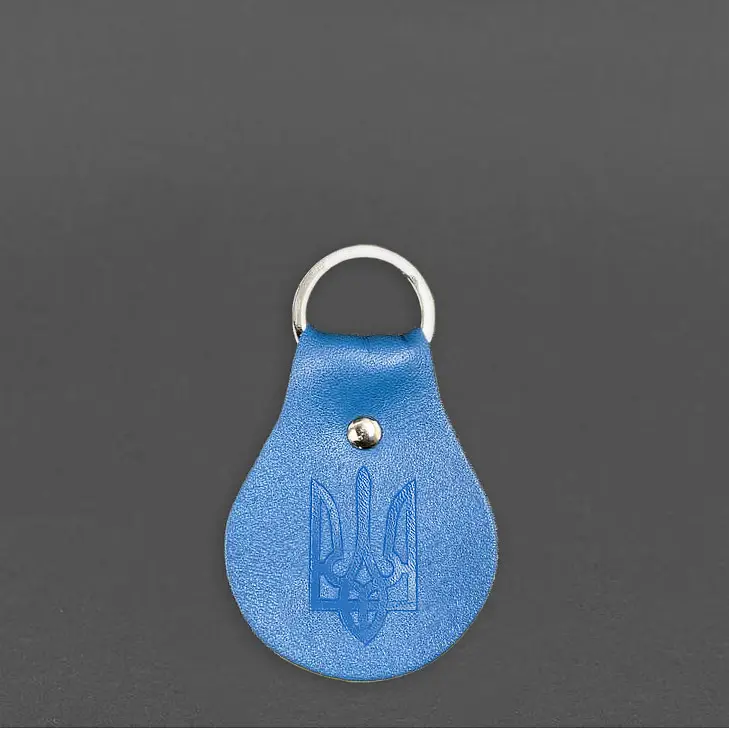 Шкіряний брелок Патріотичний синьо-жовтий - фото 4