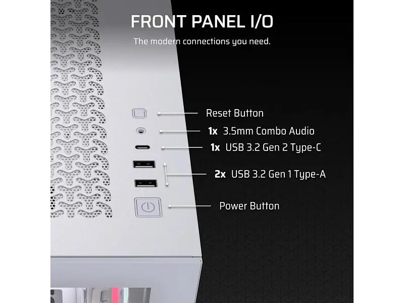 Корпус Corsair 3500X LX-R RGB White (CC-9011325-WW) - фото 7