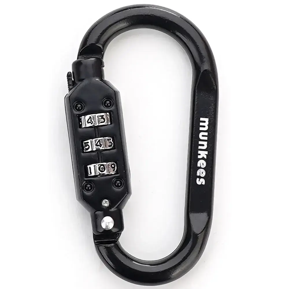 Карабин Munkees 35932 Combi Lock Carabiner D-Shape Черный - фото 2