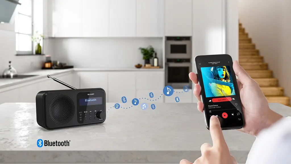 Радіоприймач портативний Sharp DRP420BK Black DAB+, FM, Bluetooth, батарейки, мережа - фото 9