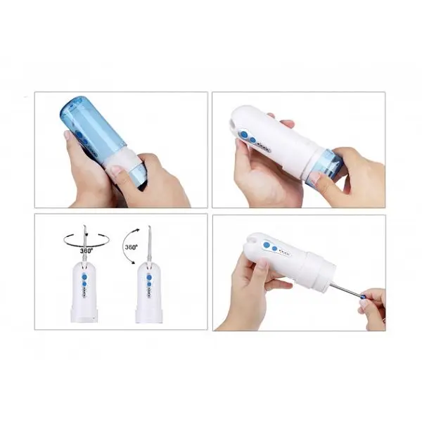 Ірригатор портативний для догляду за порожниною рота Power Floss PR40V original Блакитний - фото 8