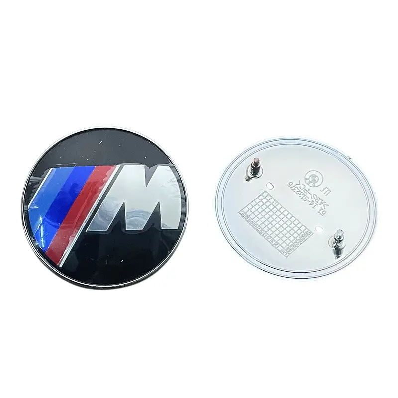 Емблема капота Bmw M Performance 82мм пластик+Метал (на 2 штифтах) OEM 51148132375 - фото 2