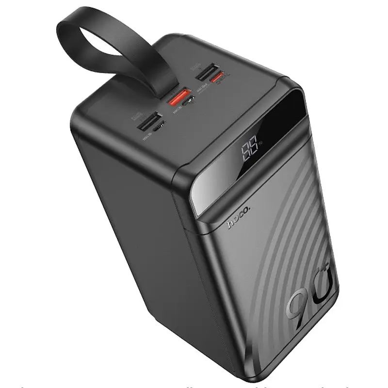 Универсальная зарядная батарея Hoco J123D 90000mAh Element PD20W+QC3.0(22.5W) Черный - фото 3