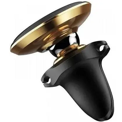 Автотримач Baseus Magnetic Air Vent Car Mount With Cable Clip (SUGX020015) чорно-золотистий - фото 2