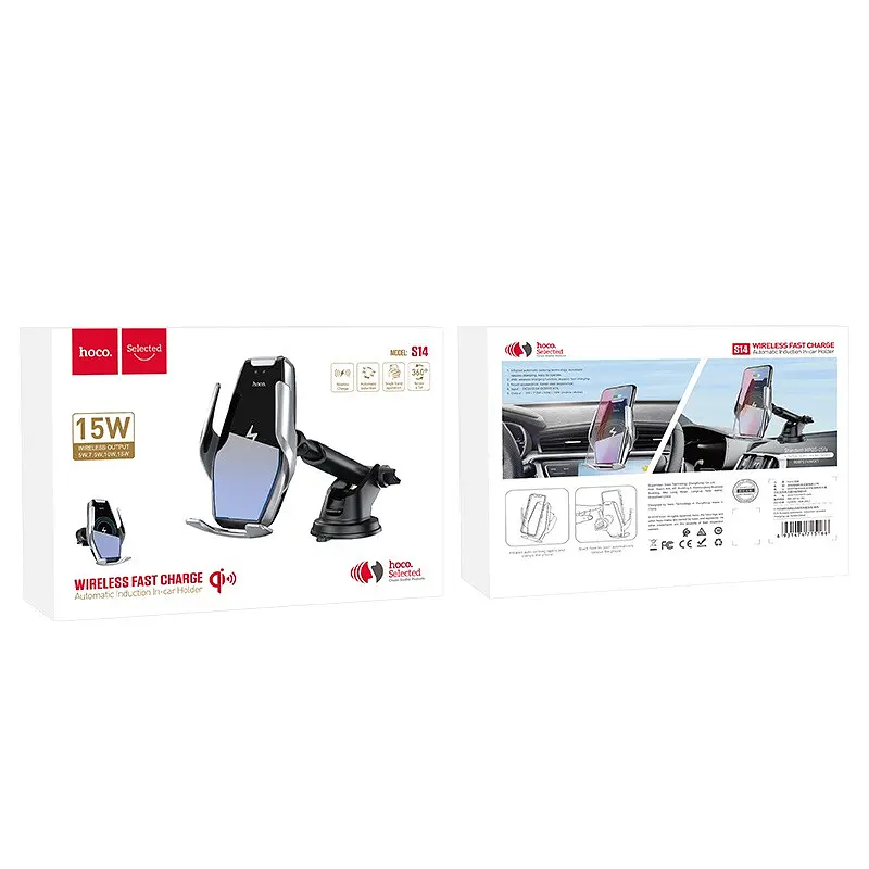 Автодержатель с БЗП Hoco S14 Стальной - фото 6