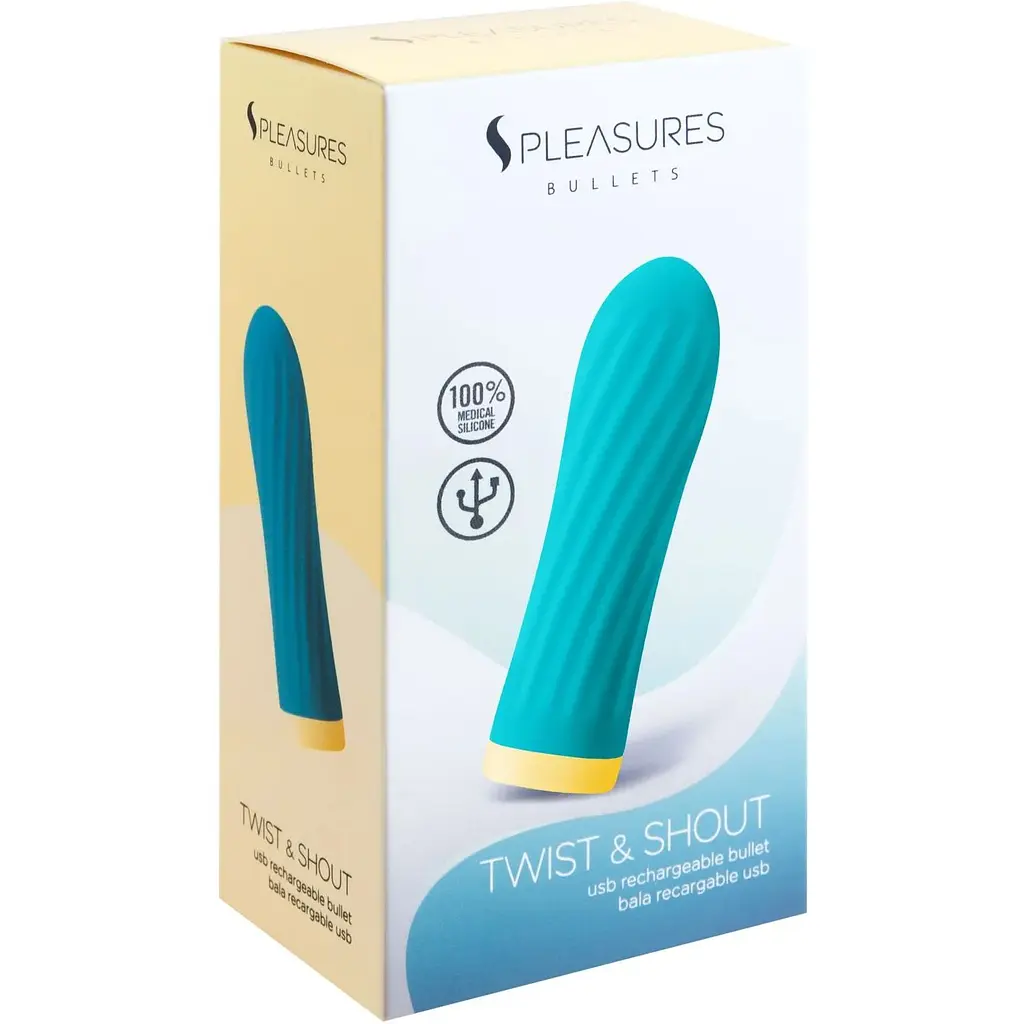Віброкуля S Pleasures Bullets Twist & Shout Turquoise - фото 3