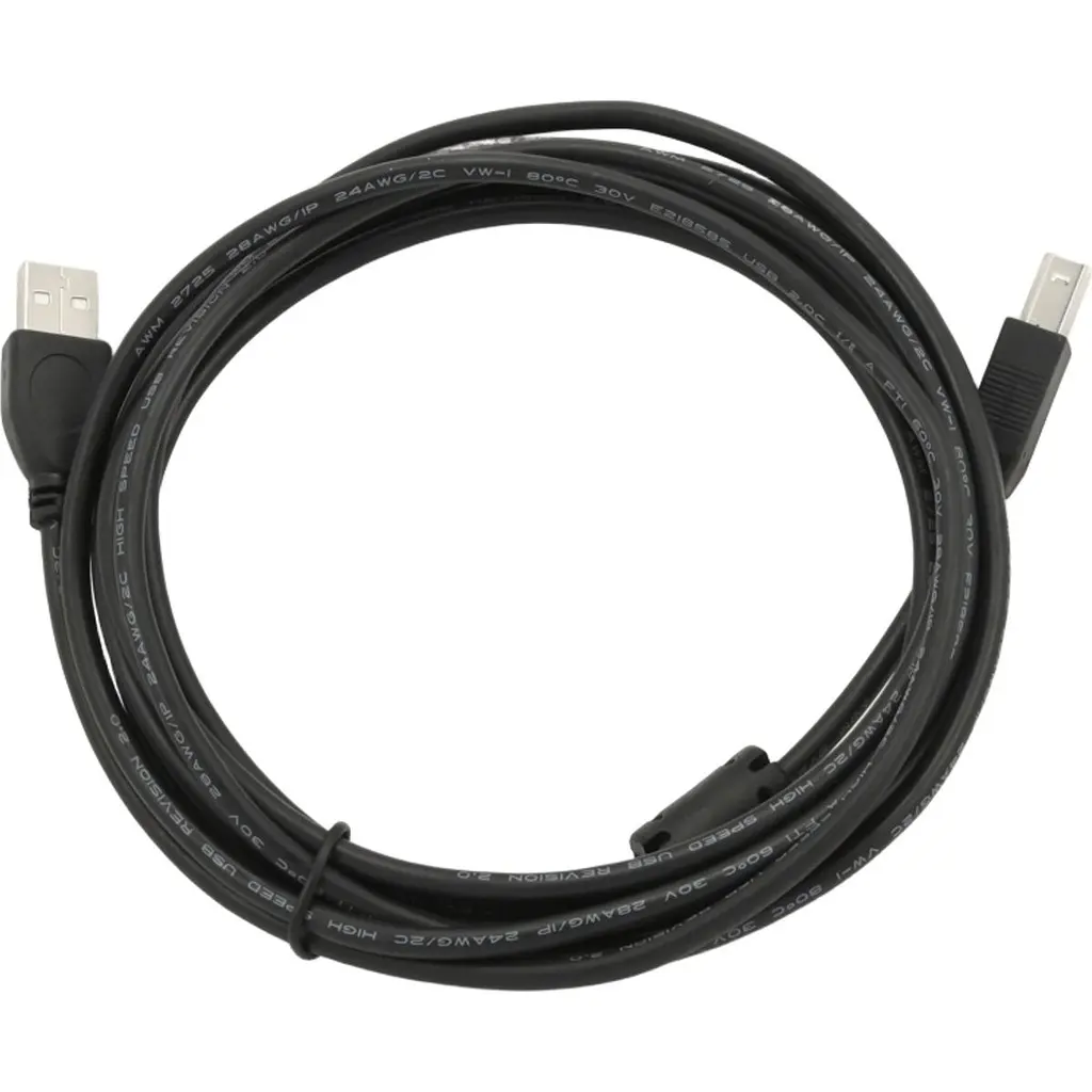 Кабель Cablexpert USB 2.0 AM/BM 3m Black (CCFB-USB2-AMBM-3M) [119098] - фото 3