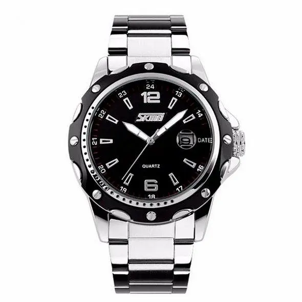 Мужские наручные часы Skmei Robby Steel 0992S Серебристый с черным - фото 3