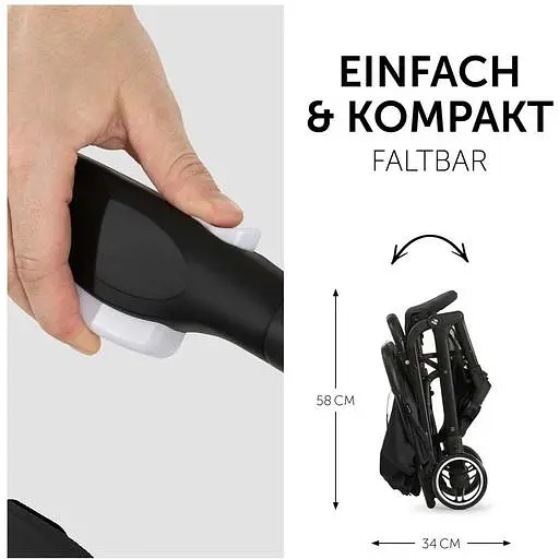Прогулянкова коляска Hauck Travel N Care Black, чорна (16014-5) - фото 6