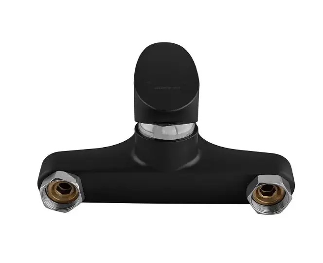 Смеситель для ванны Plamix CEZAR-009 EURO SET Matte black, со шлангом, лейкой и кронштейном (PM0693) - фото 4