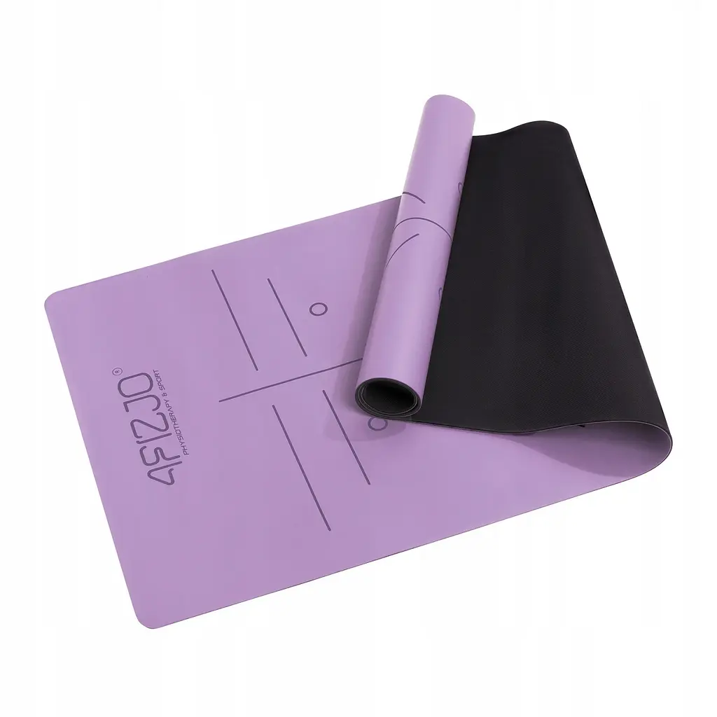 Килимок (мат) спортивний 4FIZJO PU 183 x 68 x 0.4 см для йоги та фітнесу 4FJ0589 Violet (P-5907739319548) - фото 11