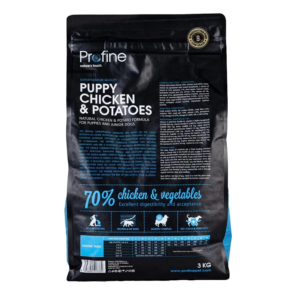 Сухий корм Profine Puppy Chicken 3 кг з куркою та картоплею для цуценят і молодих собак - фото 4