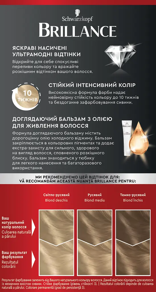 Фарба для волосся Brillance 811 Скандинавський блондин, 143,7 мл (2025005) - фото 2