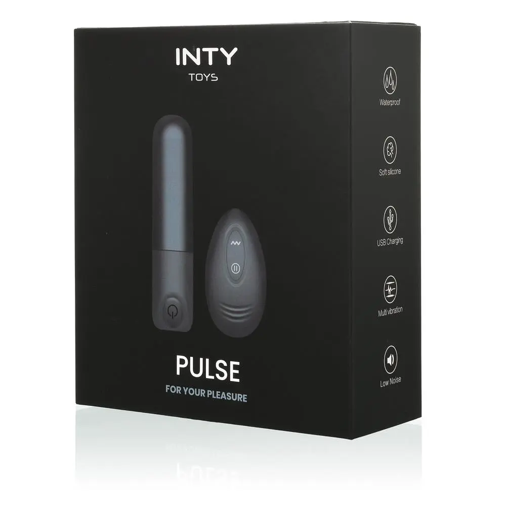 Міні-вібратор Inty Toys Pulse 12 см (чорний) - фото 4